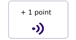 Carte +1 point Carte ajout de point